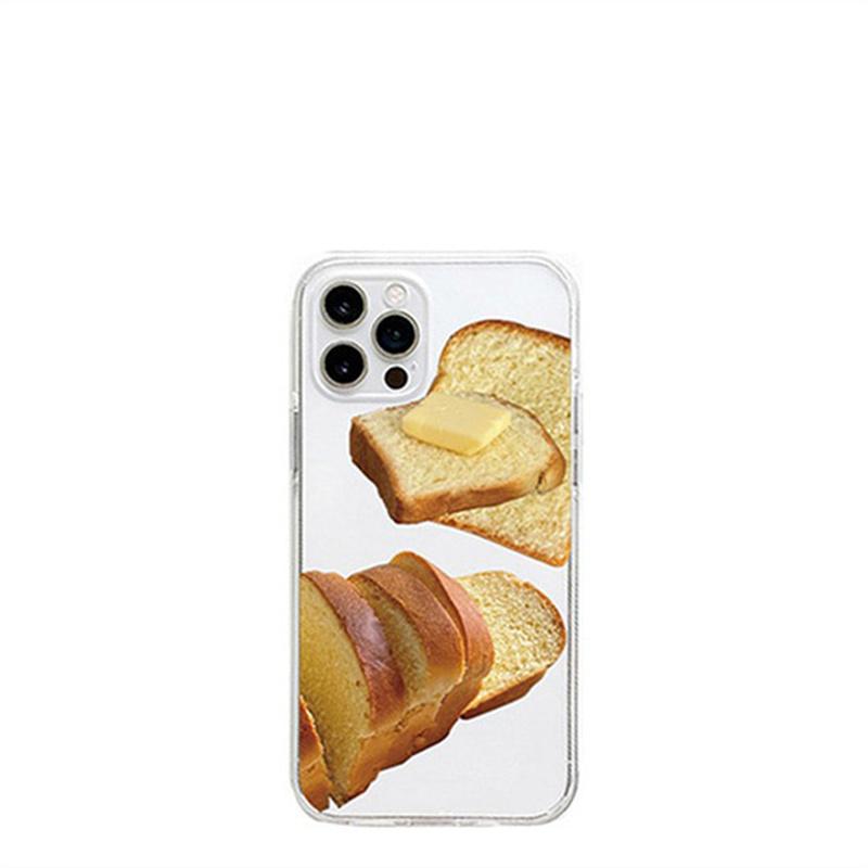 

Funny Butter Bread Phone Case for iPhone 15 14 13 12 11 Pro Max Mini X XS XR SE 7 8 Plus Creative Shockproof Transparent Cover iPhone 13 Mini