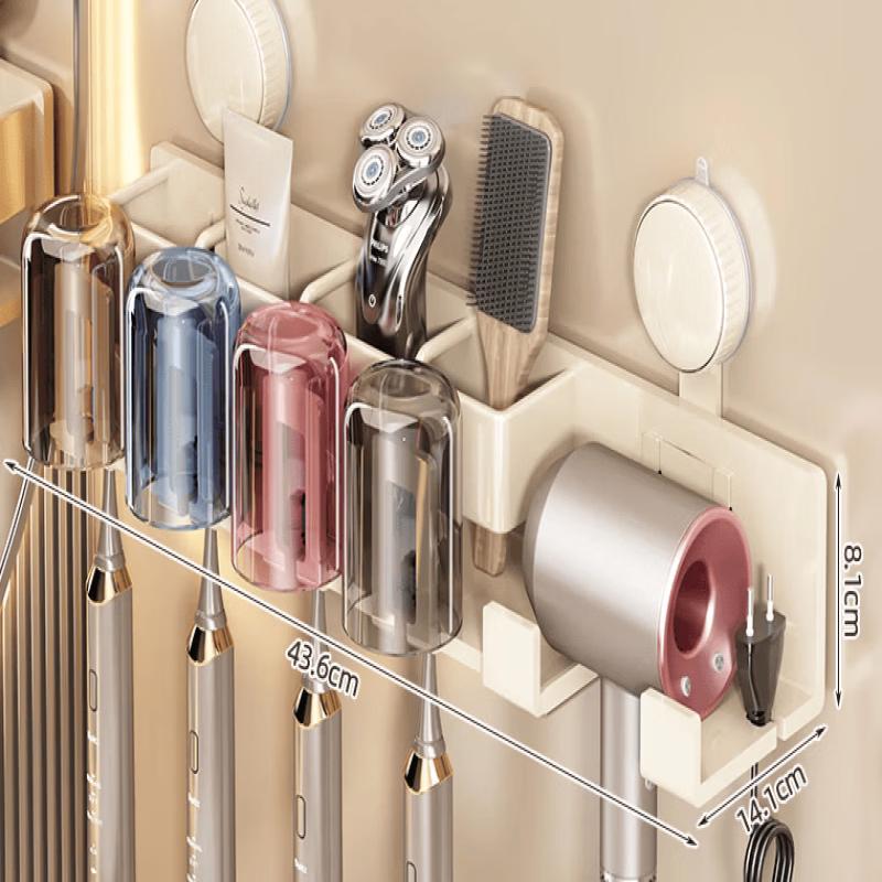 MDNG Suction Cup Toothbrush Holder with Colorful Cups