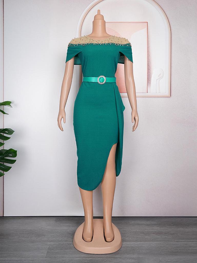 2023 Plus Size African Women's Waist-Hip Dress
