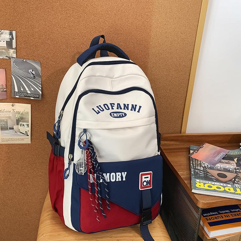 Schoolbag New Burden Reduction Backpack Girls Korean Edition Campus Junior High School Student High School Student School Bag Men's Large Capacity 