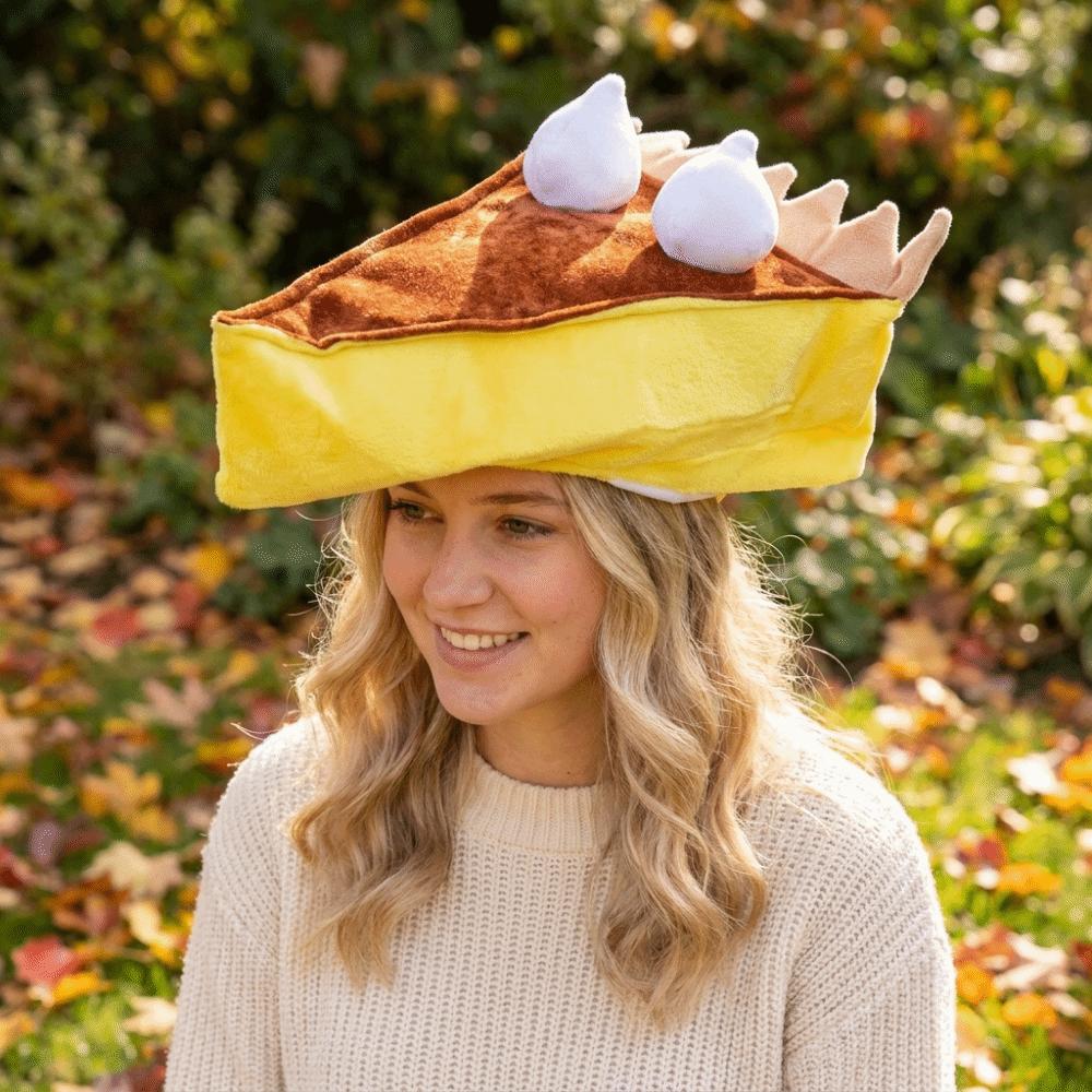 Gift Creative Pumpkin Pie Hat Cute Funny Cartoon Cake Hat Soft Comfortable Theme Event Hat Role Playing