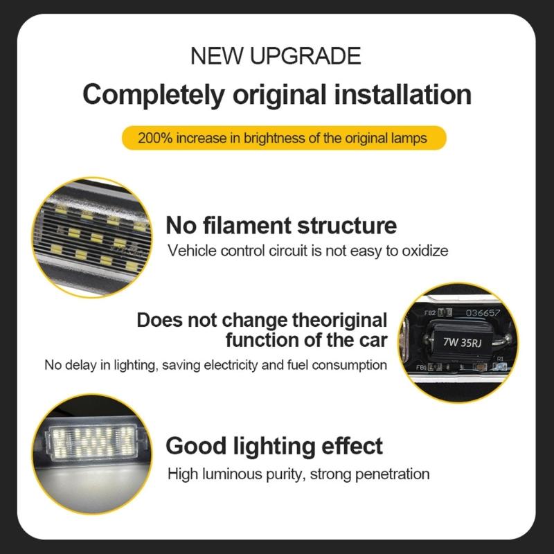 Auto Accessories for Panda MK3 Type 169 2003-2012 LED Number License Plate Light 71734797 License Plate Lamp Replacement