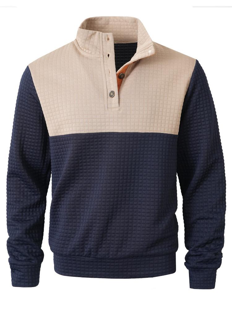 Casual Sports Sprin Autumn Winter Outdoor Splicing Colour Button Sweater Jacket Moisture Wicking Comfortable Fit Skin-friendly Breathable Tops