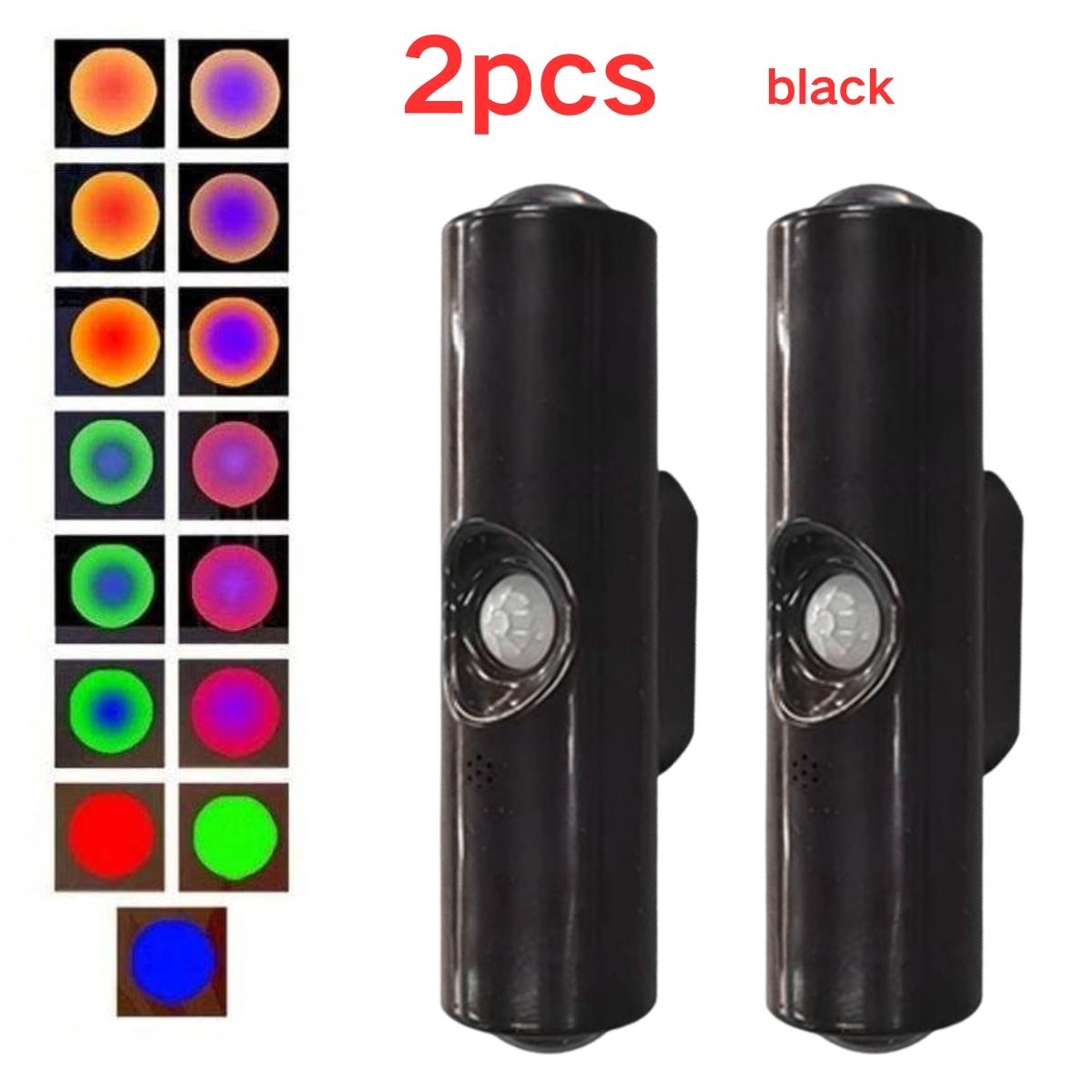 

Double headed LED wall mounted induction light, RGB15 color, USB charging light, suitable for living rooms, bedrooms, corridors black&0-5W