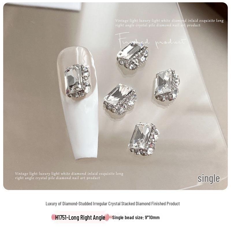 Premium Crystal Rhinestone Nail Art Decorations - Sparkly Rhinestones, Pigeon Egg, Rock Candy, Right Angle Designs, Stacks & Balls