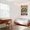 Vintage Rustic Metal Tin Sign, Delicious Bakery Since 1980, Bread Illustration, Food Decor for Home Cafe Bar Restaurant Man Cave