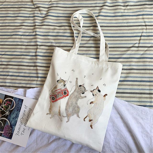 Fashion Niche Design Canvas Handbag Casual Wild Women's Shoulder Bag Student Schoolbag White Large Capacity No Zipper Handbag.