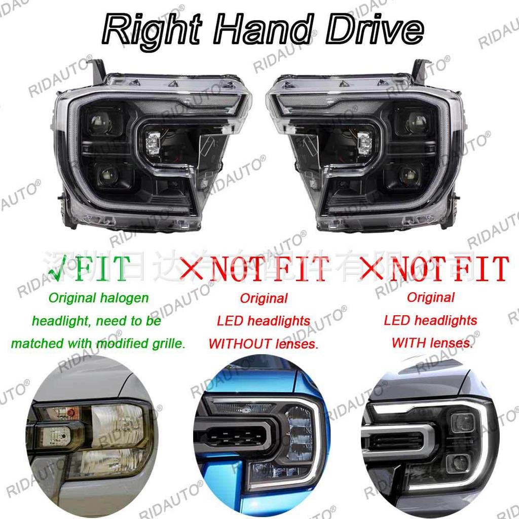 Ford RANGER 2023+ LED Headlight Assembly with DRL Lens