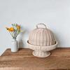 Hand Woven Rattan Bread Basket, Food, Fruit and Vegetable Service Basket with Dust Cover, Kitchen Utensil Storage Container