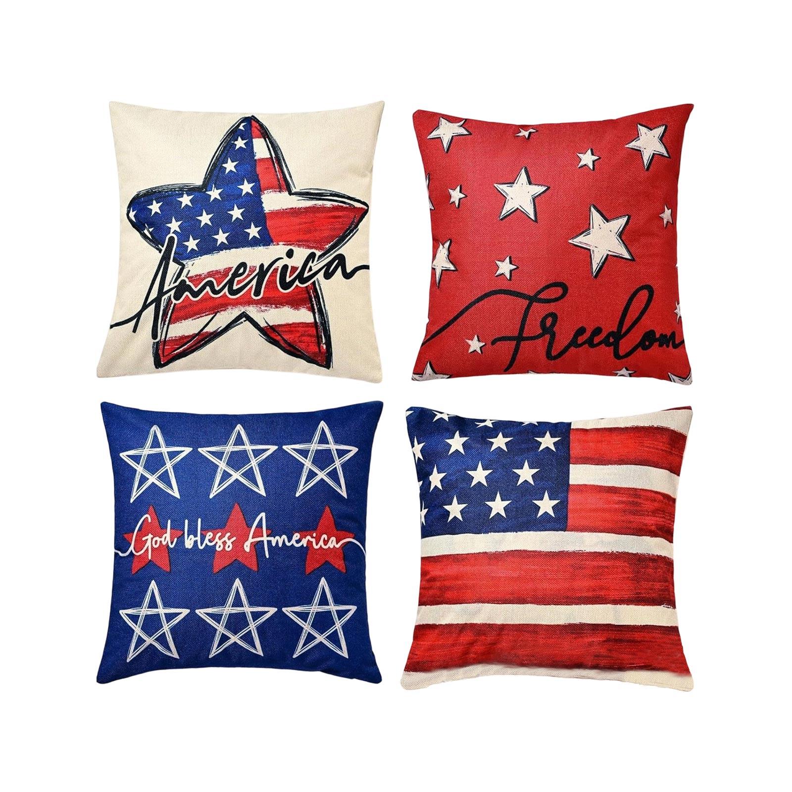

0th Anniversary Patriotic Pillow Covers One Size