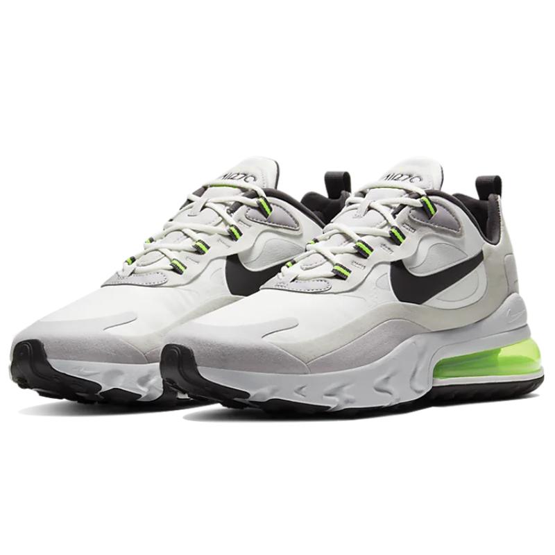 Nike Air Max 270 React 'White Grey Electric Green' Sneakers Casual Shoes CI3866-100