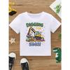 European sizes Easter WML Boys "Digging for Eggs" Fashion Egg Digger Print Casual Spring/Summer Short Sleeve T-Shirt