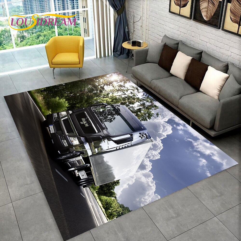 Latest MAN Truck Lorry 3D Printing Rug Carpet for Living Room Bedroom Home Decor,Floor Mat Non-slip Decoration for Sofa Doormat