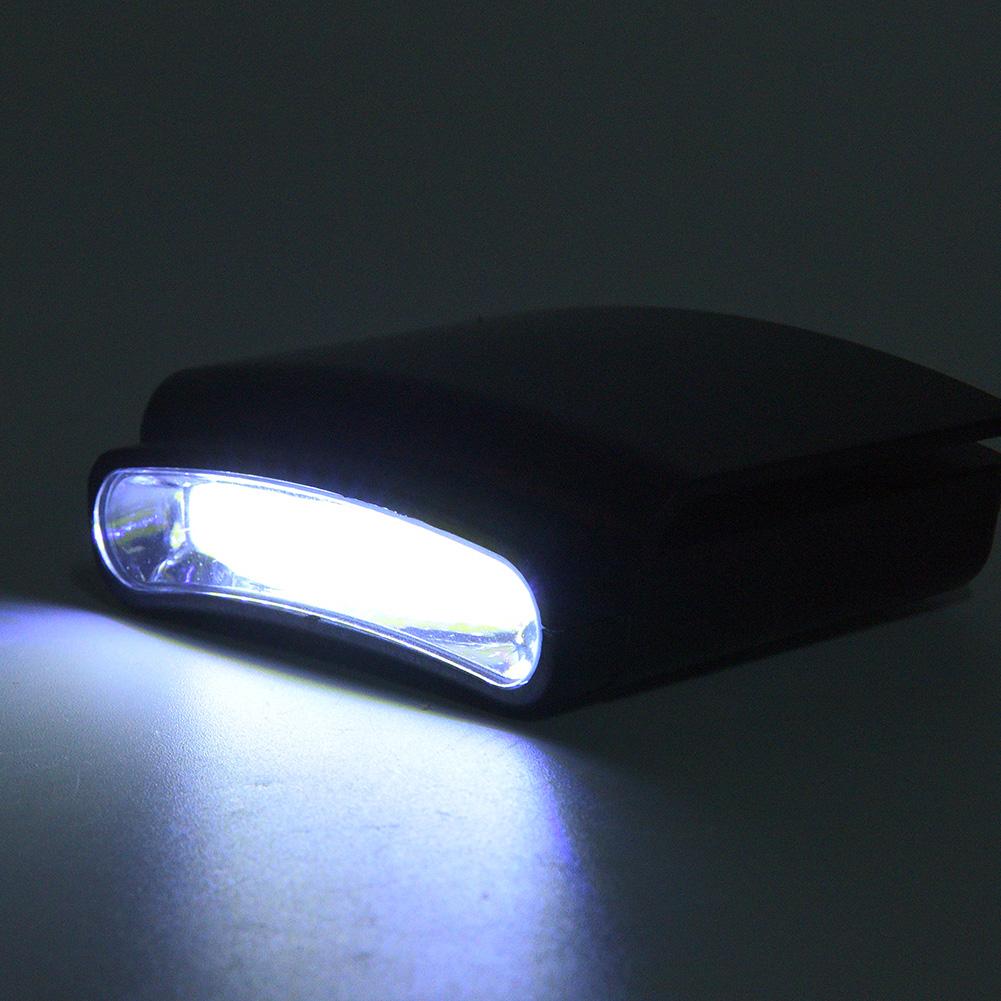 Plastic Portable COB LED Headlight Hat Clip Lamp Mini Outdoor Flash Light