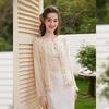 New Chinese Style Lace Splice Frog Button Long Sleeve Blouse