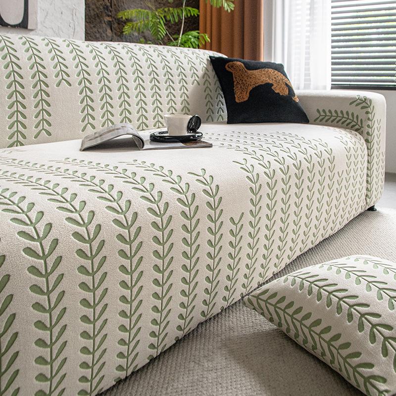

Простой стиль Жаккардовый флис Всеобъемлющий чехол для дивана, Четырехсезонный Нескользящий чехол для дивана, Подушка для сиденья 190-230cm