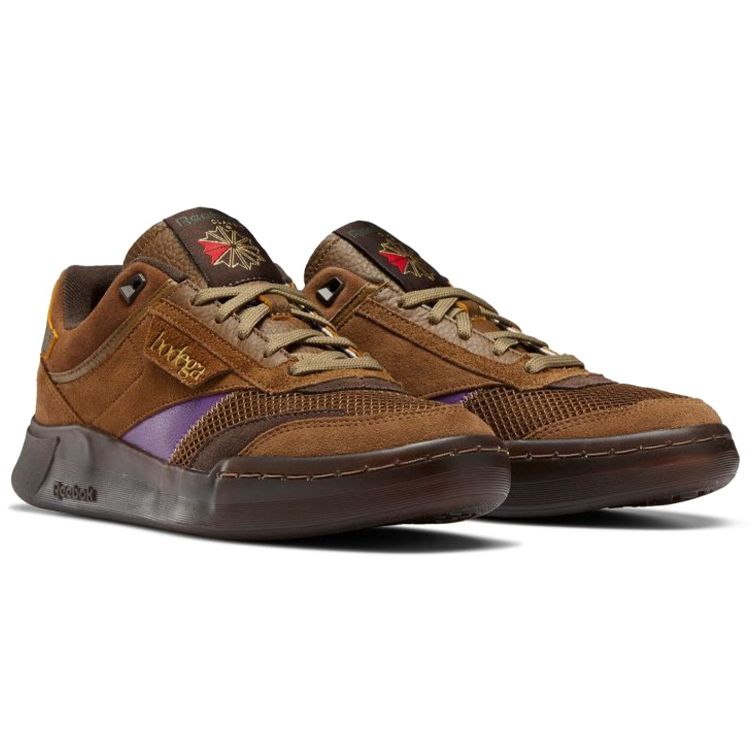 Bodega x Reebok Club C Legacy 15ème Anniversaire Baskets Unisexe Marron Just-Brown Extreme-Violet H03360