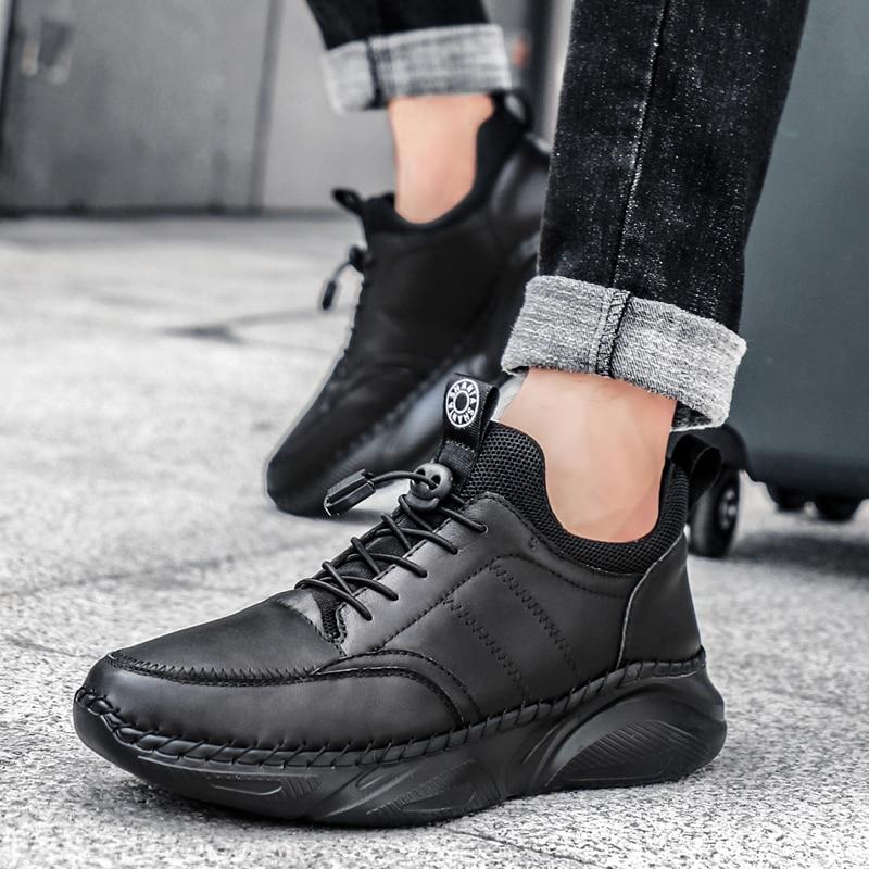Men Shoes New Autumn Winter Shoes Keep Warm Sneakers Men Casual Shoes Soft Walking Shoes Genuine Leather Shoes Plus Size 48