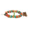 Bird Chewing Toy Beak Grinding Tear Resistant Wooden Bird Cage Toy with Hook for Medium Large Parrots Colorful