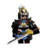 Cao Cao Minifigure: Three Kingdoms General with Full Armor & Weapons, LEGO-Compatible Toy Blocks.