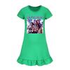 4804 Kids Girls Mira Zoey Rumi Printed Ruffle Short Sleeves Casual Dress