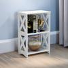 Multipurpose Floor Standing PVC Storage Rack for Bathroom, Bedroom Desktop, 2-Tier Organizer