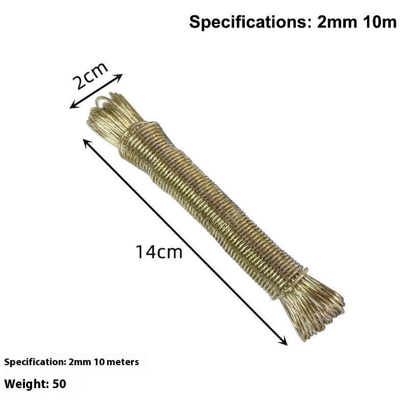 

1Pc 10/20/30/50M PVC Coating Steel Clothesline Outdoor Portable Clothesline Garden Camping Travel Clothes Drying Rope