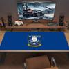 Blue White Owl Crest Large Size Mouse Pad Large Gaming Table Cushion Nonslip Laptop Tablet Big Mousepad Xxl Mat Mini Pc Playmat With Lock Edge