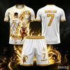 Sommer Neu Dragon Ball/Ronaldo 3D Gedrucktes Kinder Schnelltrocknendes Kurzarm-Shorts-Set Kinder