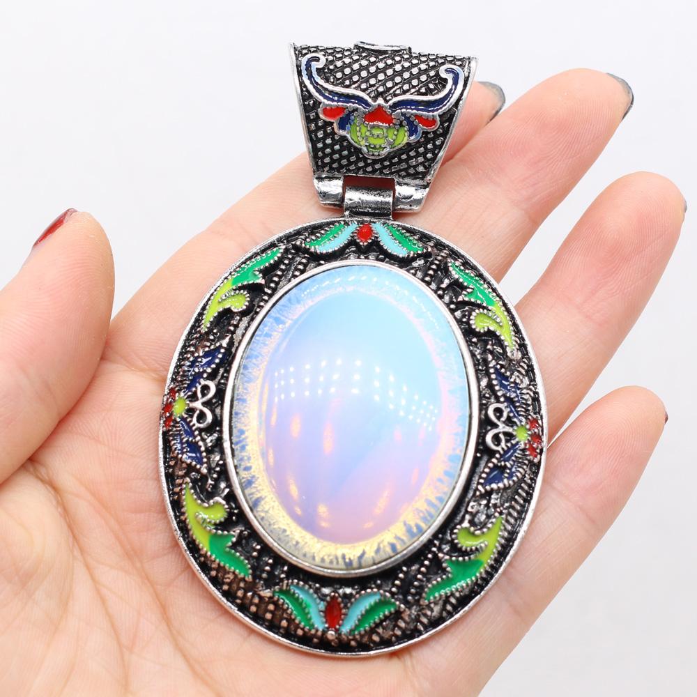 Μενταγιόν από φυσική πέτρα Αχάτες/αμέθυστος/ροζ χαλαζία Κρεμαστό με δαντέλα για κοσμήματα κατασκευής DIY Αξεσουάρ βραχιόλι κολιέ