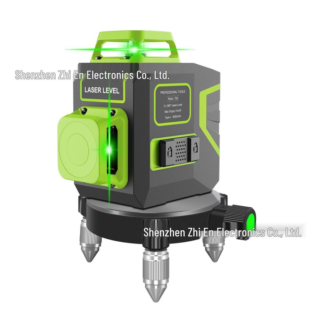 12-Line High-Precision Green Laser Level with Strong Infrared Light & Auto-Leveling
