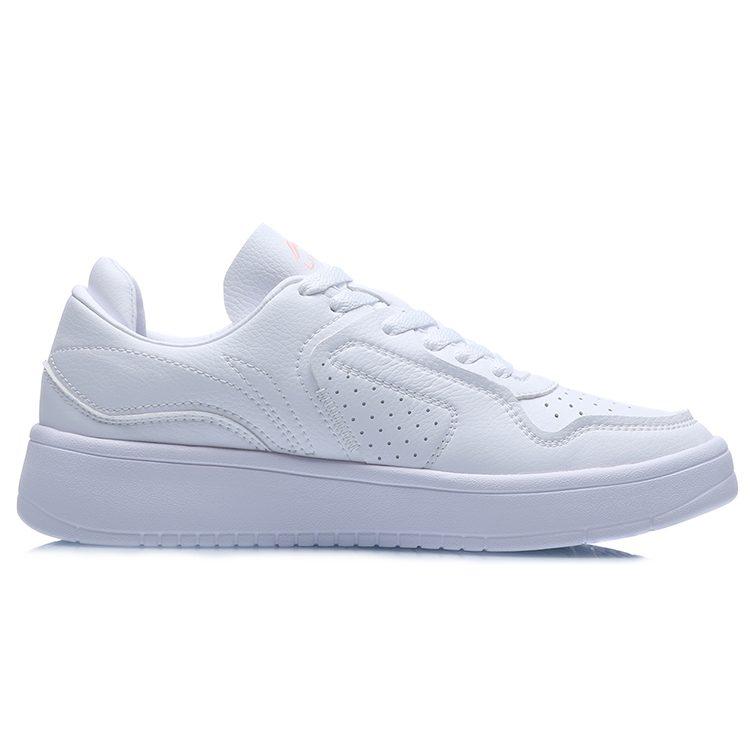 Li Ning Street Player Synthetic Leather Slip Resistant, Lightweight, And Breathable Low Top Skateboard Shoes Women's AGCQ328-4
