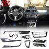 For BMW 1 2 Series F20 F21 F22 F23 M2 F87 Real Carbon Fiber Car Center Console Door Handle Trim Panel Car Interior Accessories