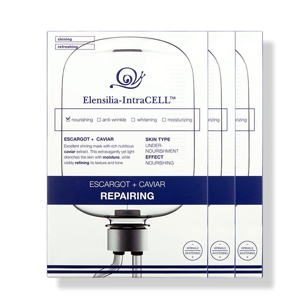ELENSILIA Intracell Escargot + Caviar Repairing Mask 25ml*30EA