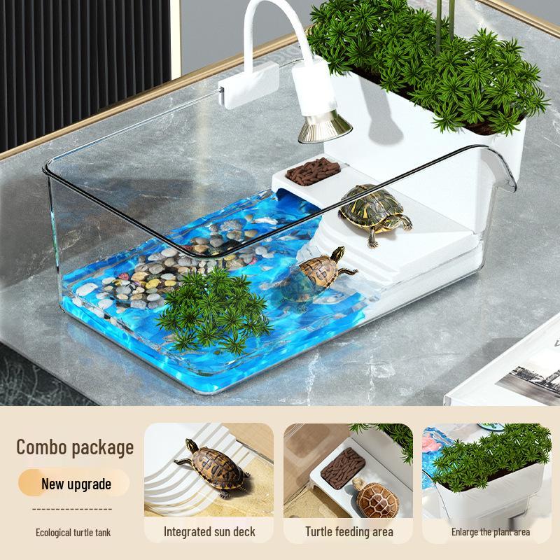 Living Room Turtle Habitat with Sunning Platform and Large Capacity