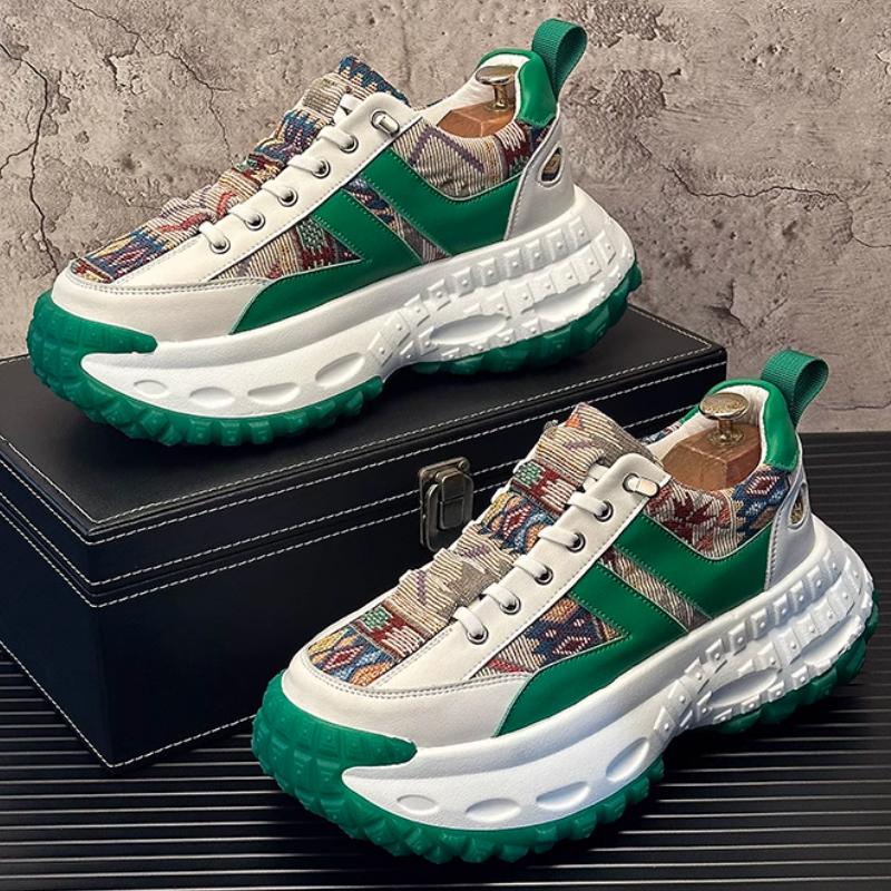 Fashion Trendy Men's Shoes, Thick-soled Dad Shoes, Breathable Height-increasing Sports and Casual Shoes, Men's Embroidered Shoes B34