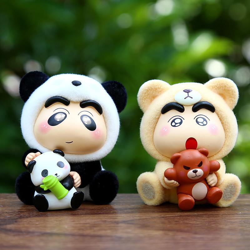 Shinchan Models Crayon Pvc Toys Ornaments For Kids Visual Skills Development