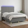 VidaXL Slatted Bed Base with Mattress and LED, Upholstered Bed, Double Bed, Adult Bed for Interior Bedroom, 3135518