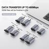Type C To Micro Mini USB Lightting Female Adapter 480Mbps Fast Charging Data Converter Connector For IPhone 15 14 Xiaomi Samsung Android Phones