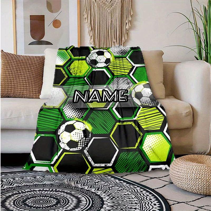 Camouflage Football Customize Your Name Blanket Used For Chair Office Sofa Bed Camping Soft And Warm Giving Friends And Relatives Birthday Graduation