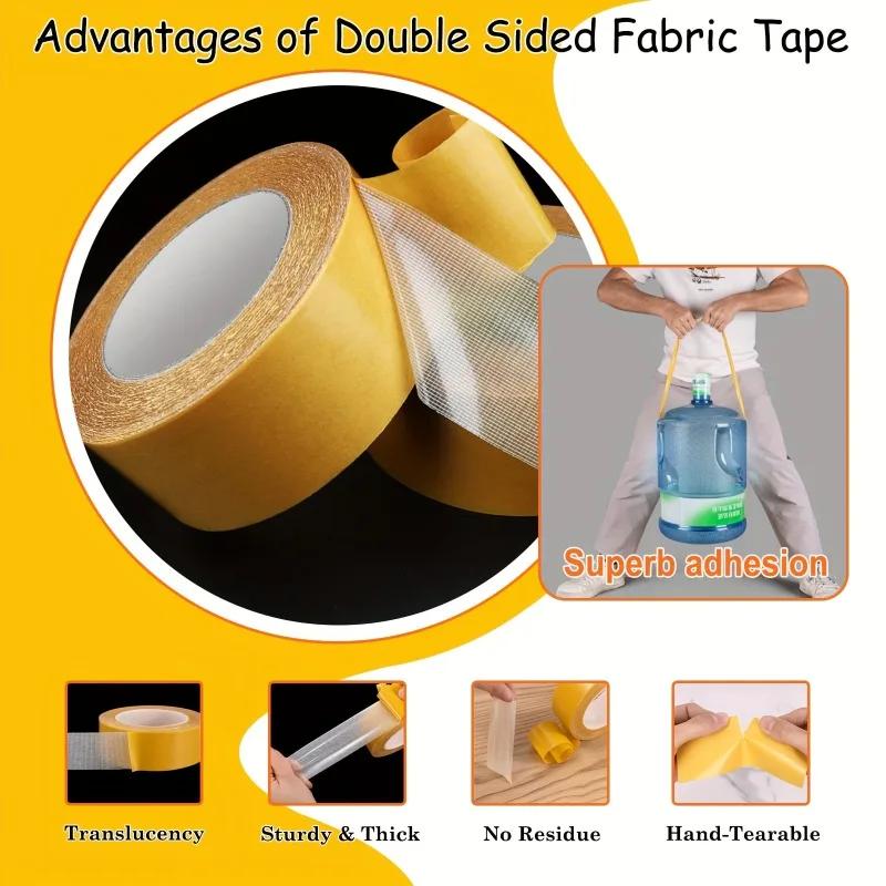 Extra Strong Double Sided Adhesive Tape Thin Super Strong Heavy Fixation Bookbinding Mesh Waterproof Powerful Grid Carpet Tape