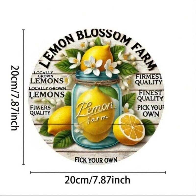 Metal Tin Sign Floral Pattern Wall Art Home Decor 20x20cm