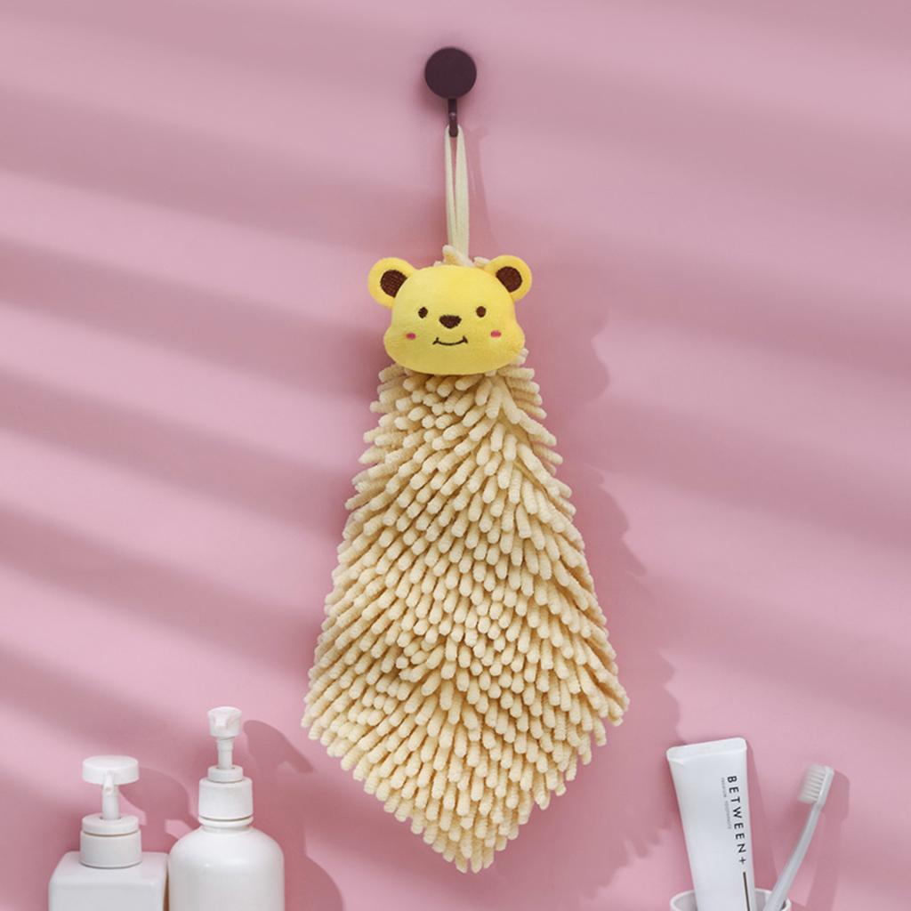 Thick Coral Fleece Embroidered Towel Cute Hand Towel Kitchen Children's Small Towel