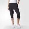 Adidas Originals Trefoil Logo Letter Print Lace-Up Sports Pants Women Pants Black AY6602