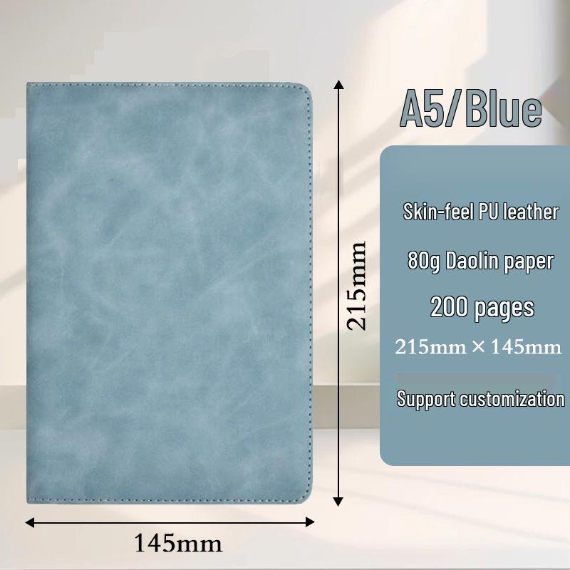High-End Soft Leather Business Notebook with Magnetic Buckle and Custom Logo - Ideal Gift Set