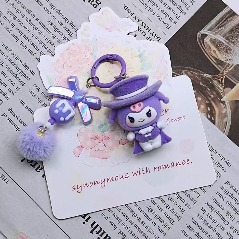 Kuromi Keyrings Cute Kuromi Keychain for Bags Backpack Pendant Accessories Kawaii Keychains on The Phone Case