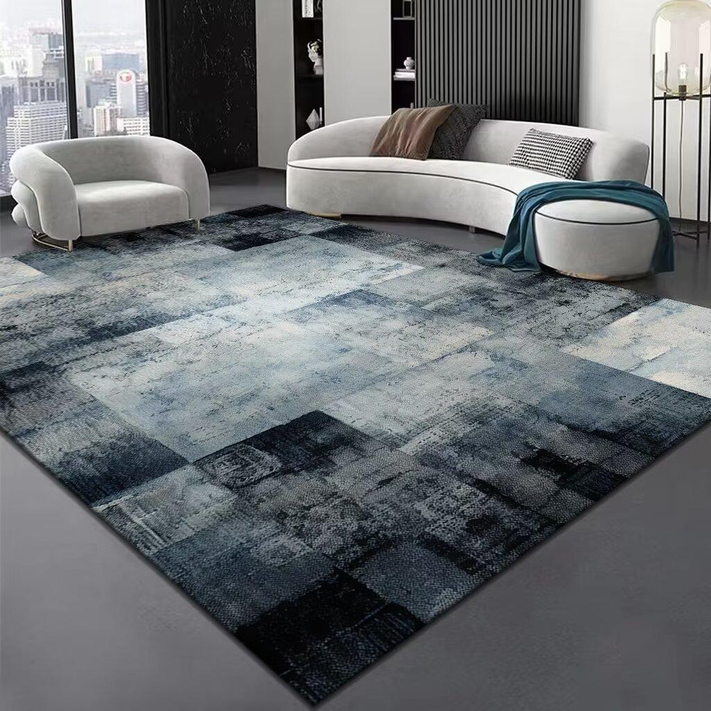 Europe Style Simple Stripe Carpet Living Room Sofa Bedroom Bedside Study Entrance Door Rug Non-slip Light Luxury Home Decor Mat