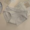 Damen Frühling und Herbst Spitze Rand Reine Baumwolle 10A Bakteriostatisch Erweiterter Schritt Hüfte Mittlere Taille Dreieck Slip