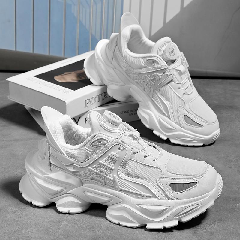 Sport Shose New Fashion Rotating Button Men Casual Shoes Comfortable Thick Sole Street Running Shoes Male Sneakers Men Luxury