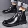 Boots men's British style workwear boots spring leather shoes high top men's shoes Chelsea boots versatile breathable men's boot